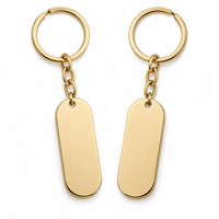 Porte-clés ovale en métal personnalisé vierge en gros, avec logo sur mesure, cadeau d'entreprise en gros, fabricant en gros de porte-clés métalliques
