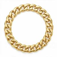 Collier pour homme en plastique doré, chaîne massive à motif vague d'eau, accessoire de costume, style Rapper Hip Hop années 90, cadeau pour fête Hip Hop, anniversaire