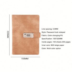 Custom Business Style Password Book Plastic Secret Lock <b>Notebook</b> for Students Hardcover Journal <b>Diary</b> with Lock-Cost-Effective - Product Image 5