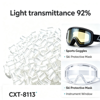 Grilamid TR90, moulage par injection de granulés, anti-fatigue pour lunettes de sport, masques de ski de protection, fenêtre visuelle pour instruments haut de gamme