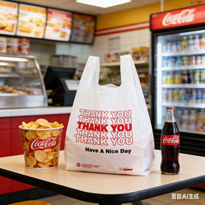 Bolsas de Plástico HDPE Resistentes con Impresión a Color y Serigrafía para Tiendas Minoristas y Panaderías - Product Image 1