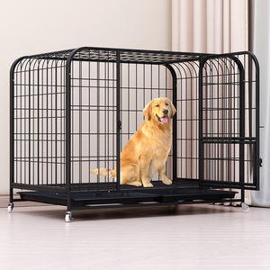 Katlanabilir köpek kafesi Metal köpek kafesi ev için hayvan desenli taşınabilir evcil hayvan sandığı - Product Image 1