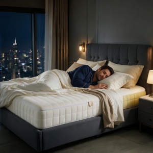 Colchón de Espuma Viscoelástica Híbrida Moderna de Lujo con Muelles Ensacados Individuales, Firme, Transpirable, para Cama Matrimonial, Queen y King, Ideal para Hoteles y Dormitorios - Product Image 2