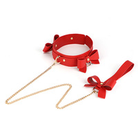 BDSM ensemble 5 pièces papillon arc Sexy cuir fouet PVC bouche boule bouche Plug femme collier retenue menottes Sex Toy pour les femmes