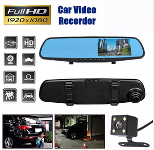 Câmera de ré automotiva, 1080p 4.3 polegadas, 2k, câmera dupla, frente e traseira, <span class=keywords><strong>dvr</strong></span>, espelho retrovisor, reversa, para carro, caixa preta - Product Image 5
