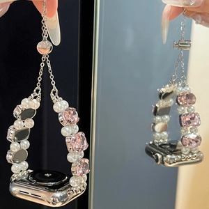 <span class=keywords><strong>Bracelet</strong></span> à breloques perlées pour femmes <span class=keywords><strong>Bracelet</strong></span> de montre pour <span class=keywords><strong>Apple</strong></span> <span class=keywords><strong>Watch</strong></span> <span class=keywords><strong>40mm</strong></span> 41mm 44mm 49mm pour Iwatch Ultra 2 <span class=keywords><strong>Se</strong></span> 9 8 7 6 5 4 Wrist Band - Product Image 3