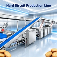 Productielijn voor harde biscuits, 500 kg per uur, turnkey biscuitfabriek apparatuur, op maat gemaakte capaciteit, YJ-serie, te koop