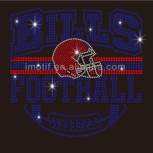Logo della Squadra di Football BUFFALO, Motivo Termoadesivo con Cristalli Luccicanti, Trasferimento di Strass per Abbigliamento - Product Image 2
