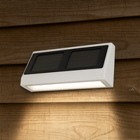 Lampe solaire de gouttière 9LM 6 LED 2025, blanc chaud, pour jardin, porte, garage, maison