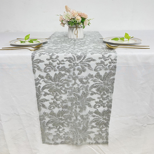 <span class=keywords><strong>Runner</strong></span> da Tavola con Perline Dorate e Paillettes, Decorazione per Feste e Matrimoni - Product Image 6