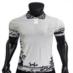 最佳男女通用日本主题 T 恤运动衫定制聚酯纤维 OEM 供应适合所有季节高水准足球训练徽标名称 - Product Image 1