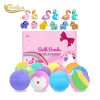 Bombe de bain pour bébé avec jouet surprise effervescent et bulles arc-en-ciel, marque privée Playfizz, animaux de l'Himalaya