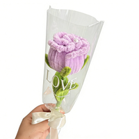 Bouquet artificiel de roses torsadées spécial Saint-Valentin, fait main, idéal pour femme, petite amie, cadeau de mariage, emballé
