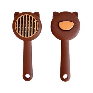Peigne de toilettage pour chat auto-nettoyant, taille moyenne, en TPR, pour chats et chiens, outil d'élimination des poils d'animaux - Product Image 2