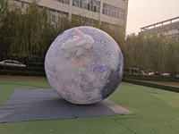 Modèle de ballon géant gonflable de la série Universe 4M avec décoration carrée Led Lune gonflable éclairée pour l'extérieur