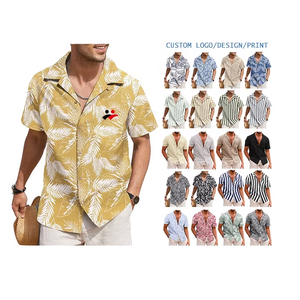 <span class=keywords><strong>Chemise</strong></span> hawaïenne <span class=keywords><strong>personnalisée</strong></span> d'été Tropical Beach <span class=keywords><strong>Chemise</strong></span> hawaïenne à fleurs pour hommes <span class=keywords><strong>Chemise</strong></span> à col cubain Aloha <span class=keywords><strong>personnalisée</strong></span> avec boutons - Product Image 2