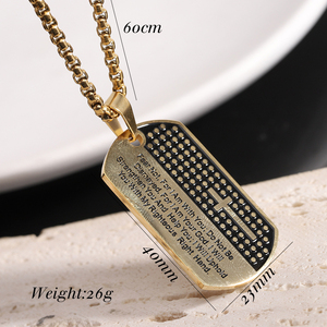 Collana con Croce Cristiana 'Non Ti Preoccupare, Io Sono con Te' per Donne e Uomini, in Acciaio Inossidabile con Versetto Biblico, Gioiello di Incoraggiamento - Product Image 4