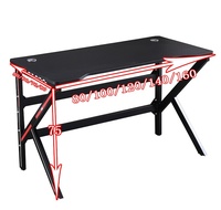 Bureau Gamer Professionnel Wayon en Forme de K, Table PC Ergonomique en Fibre de Carbone avec Design à Large Arc pour l'E-Sport et le Bureau à Domicile