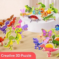 Puzzle 3D éducatif en papier YZ : Insectes à assembler soi-même – Jouet d'apprentissage Montessori pour enfants de maternelle
