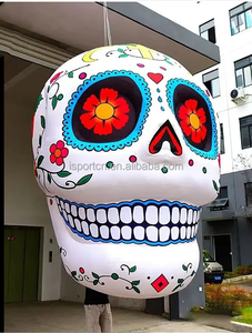 Crâne de Squelette Géant Gonflable Personnalisé Halloween, Modèle Effrayant en PVC/Tissu Oxford, Taille 1m-3m, Logo Personnalisé pour <span class=keywords><strong>Pub</strong></span> - Product Image 4