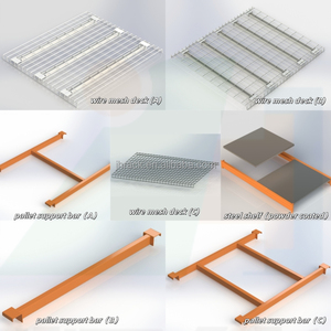 Estanterías de Almacenamiento de Acero de Alta Resistencia para Fábrica, Estructuras Verticales con Estantes de Malla de Acero, Unidades de Estanterías para Almacén con Protector de Postes para Estanterías de Palés - Product Image 4