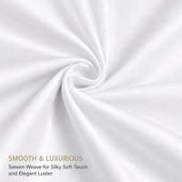 Ensemble de draps de lit en satin 100% coton de haute qualité 500TC 100S*80S 147GSM, linge de lit de luxe pour hôtel