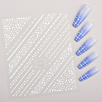 Haute qualité ongles autocollants blanc noir chat 3D étanche décoration populaire Nail Art amélioration ongles décalcomanies