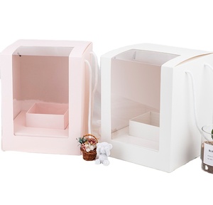 pvc Portable transparent flower box bouquet gift box