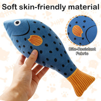 Juguete para Gatos con Forma de Pez, de Peluche Suave y Duradero, con Sonido, para Aliviar el Estrés, Suministros para Mascotas