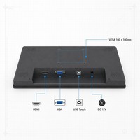 Monitor Táctil para Exteriores de 19 Pulgadas, Alto Brillo, 1000 Nits, PCAP, Unión Óptica, Vidrio Antivandálico de 6 mm, para Kiosco de Carga de Vehículos Eléctricos