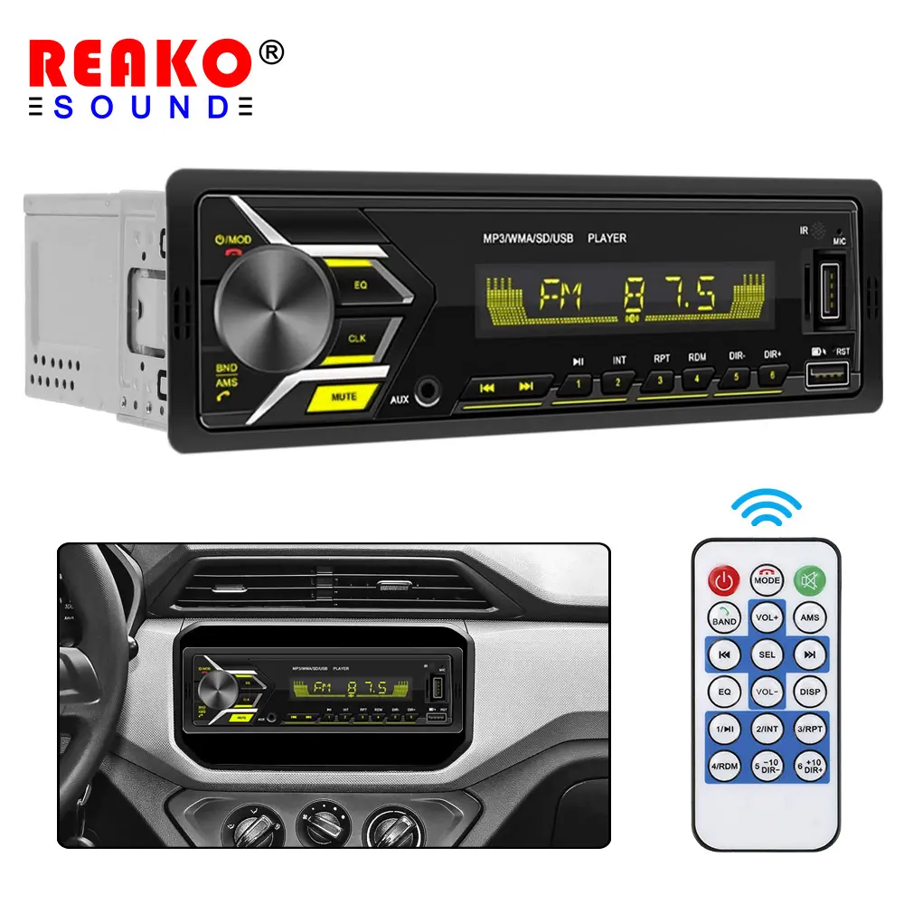 Pemutar MP3 mobil 503 BT 7 warna, pemutar Radio FM 2 USB dengan pengendali jarak jauh, Model Universal