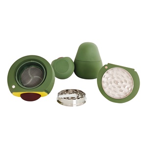 Accessoire pour fumeurs, logo personnalisé, nouvelle arrivée, moulin à herbes en forme d'avocat, moulin à épices en alliage de zinc - Product Image 3