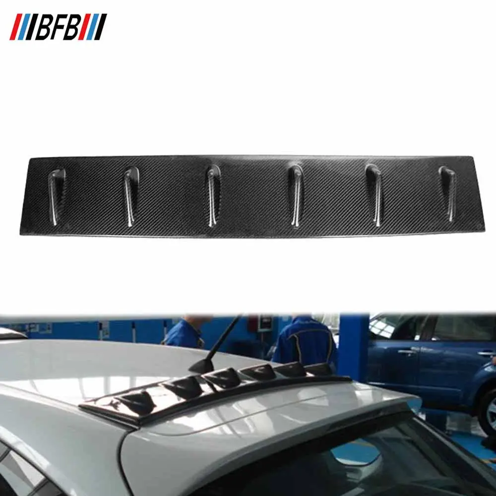 BFB Spoiler atap sirip hiu serat karbon untuk Subaru Impreza GRB WRX STI Hatchback U7