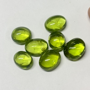 เพอริดอทธรรมชาติทรงกลมแบบคาโบชอง ร้อยเม็ด ทรงเหลี่ยม สีเขียว สำหรับทำเครื่องประดับ ได้รับการรับรอง ขนาด 2 มม. ถึง 15 มม. - Product Image 1