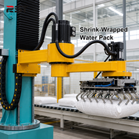 Bras robotisé de palettisation entièrement automatique avec moteur de boîte de vitesses PLC et ventouse pour cartons, bouteilles d'eau, sacs et boîtes