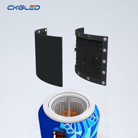 Écran publicitaire cylindrique LED créatif pour réfrigérateur avec fonction de refroidissement pour les marques de boissons