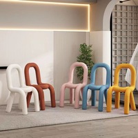 Chaise de salle à manger moderne et simple à dossier haut en tissu avec pieds en métal pour chambre et salle à manger - Meubles de maison