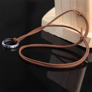 Bijoux <span class=keywords><strong>de</strong></span> <span class=keywords><strong>jeu</strong></span> Uncharted 4 a Thief's End, colliers Nathan Drake, chaîne en cuir, collier long, accessoires gothiques pour hommes - Product Image 3