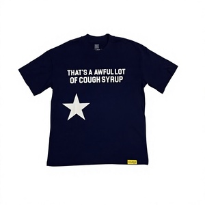 Camisetas BAPEES de manga corta para hombre, de algodón transpirable, con estampado de punto, estilo oversize, 2026 Cotton AWFUL LOT of COUGH SYRUP - Product Image 2