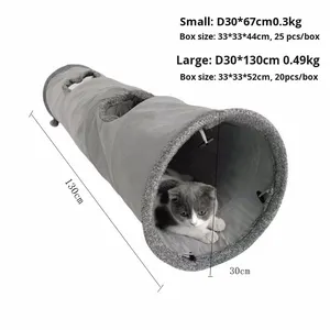 핫세일 고양이 터널 크롤링 드릴링 스웨이드 채널 접이식 애완동물 장난감 모델 11 저장성 신규 도매 - Product Image 4