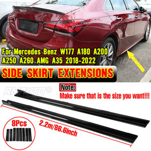 2.2m Side Skirts Extension Rocker Splitters Diffuser <b>Wings</b> for Mercedes for Benz W177 A180 A200 A250 A260 A35 2018-2022 - Product Image 1
