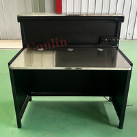 Bar mobile pliable avec comptoir de bar et éclairage LED pour l'extérieur