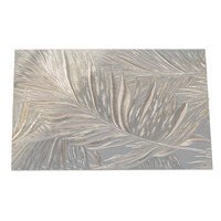 Napperon carré moderne Heran en PVC haut de gamme 45x30cm, épaisseur 0,2cm, réutilisable, imperméable, antidérapant, isolant, style luxe léger