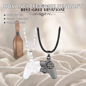 HOVANCI Nouveau cadeau de la Saint-Valentin <span class=keywords><strong>Collier</strong></span> d'amitié magnétique pour <span class=keywords><strong>manette</strong></span> de jeu vidéo BFF plaqué or alliage pour 2 couples - Product Image 2