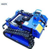 Tondeuse tout-terrain télécommandée AWY-550 à chenilles, moteur hybride essence, portée 500m, motorisation à engrenages, utilisation simple, haute efficacité