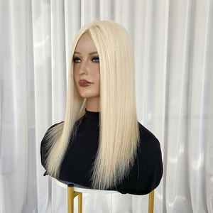 ผมแท้แบบเรมี่ ขนาด 5x6.5 นิ้ว # ท็อปเปอร์ผมสีบลอนด์ 60 สี  ฐานไหม  แบบใส  ระบบเปลี่ยนผม  พร้อมส่ง - Product Image 3