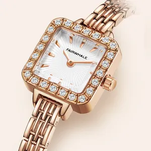 Ladies Fashion Stainless Steel Diamond Watches Waterproof Luxury Bracelet Quartz Watch Women