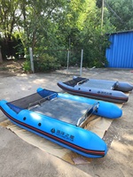 Bateau de pêche gonflable à catamaran pour une personne, bateau de pêche appâté