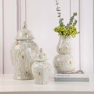High Quality <b>Ginger</b> <b>Jar</b> for Home Decor, Nordic White Ceramic Vase for Hotel, Porcelain <b>Ginger</b> <b>Jar</b> Flower Vase Indoor Desktop - Product Image 6