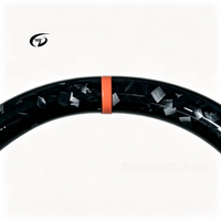 Volant en fibre de carbone forgée orange adapté aux améliorations intérieures Mercedes-AMG W223 W205 GT GT50 GT63 GT63S